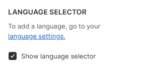 footer language selector